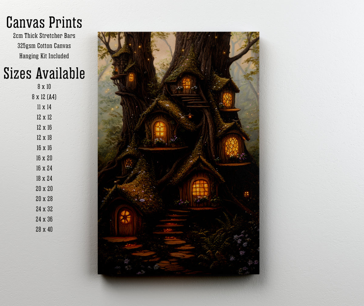 Enchanted Treehouse Village Art Print