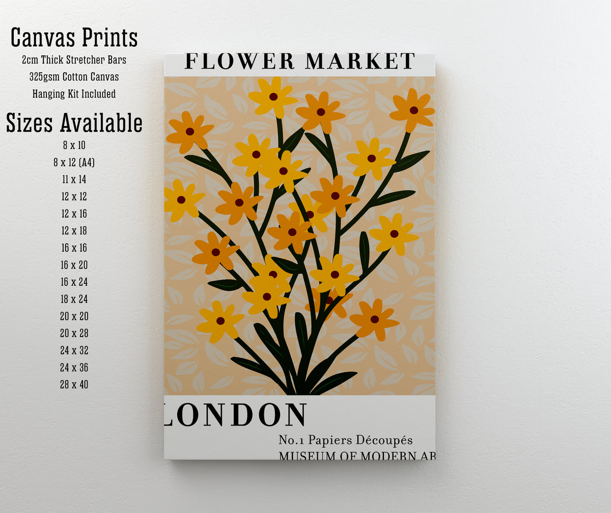 London Flower Market Art Print