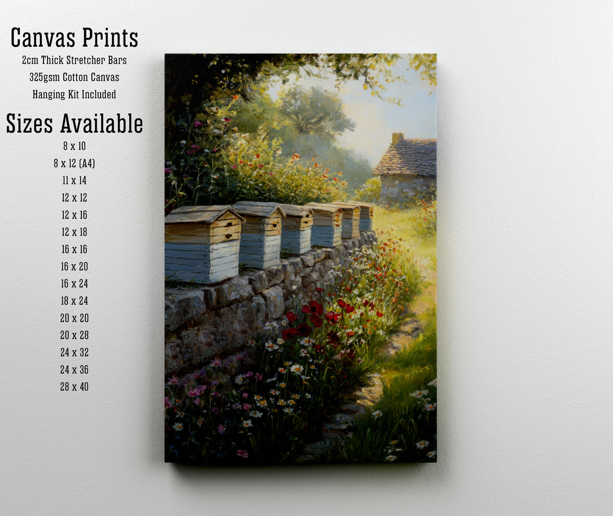 Wildflower Beehive Garden Art Print