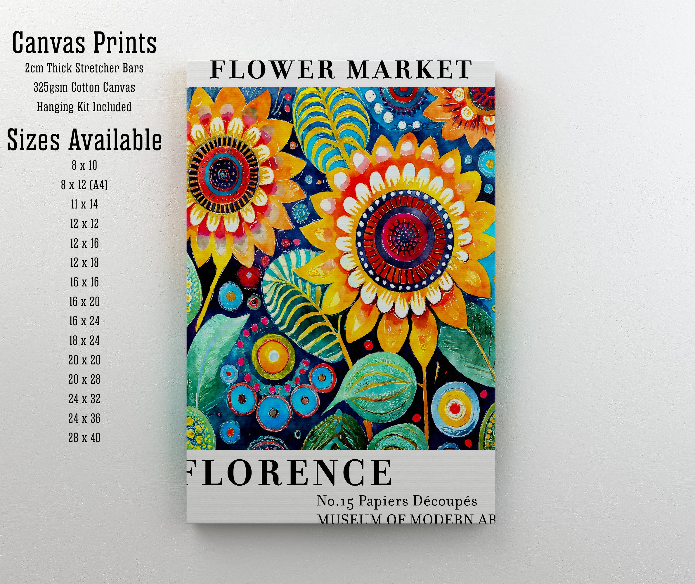 Florence Flower Market Art Print