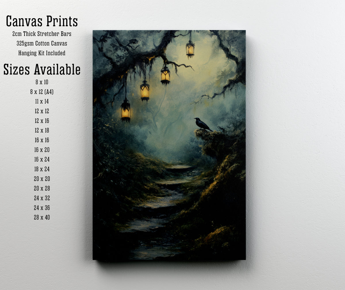 Enchanted Forest Raven Art Print