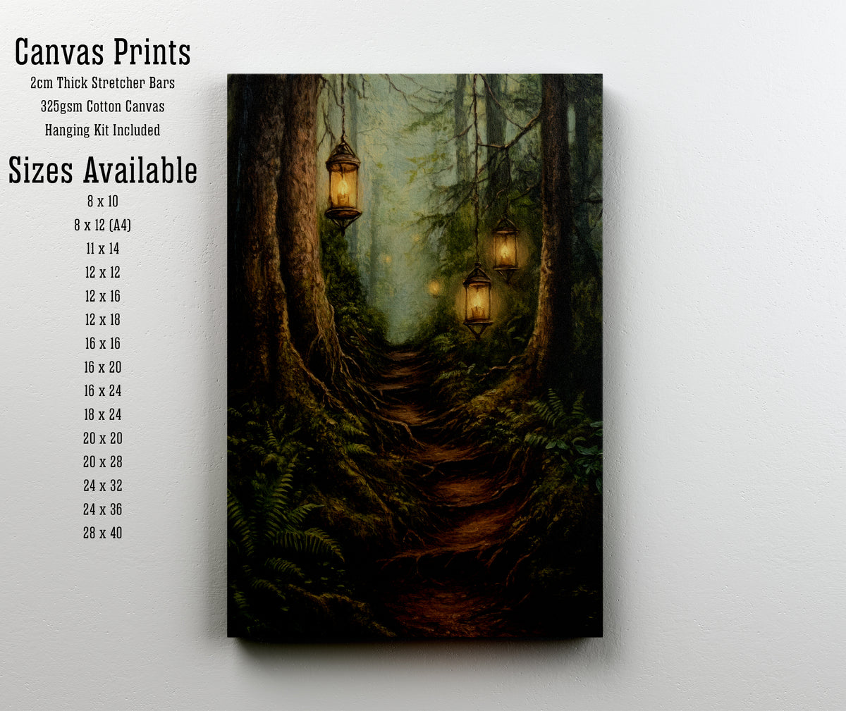 Enchanted Forest Lantern Art Print