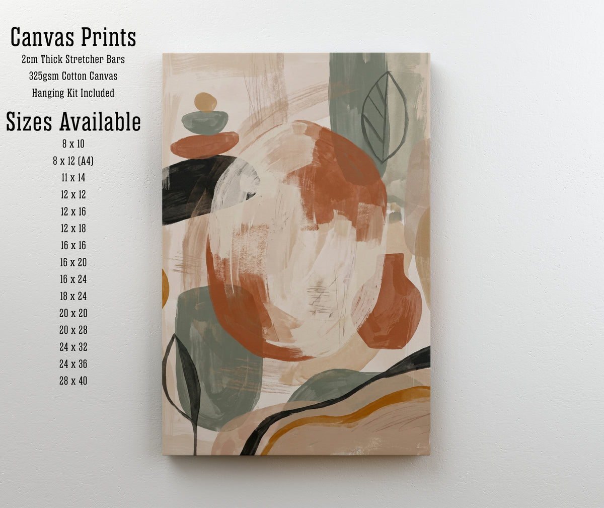 Neutral Organic Abstract Art Print
