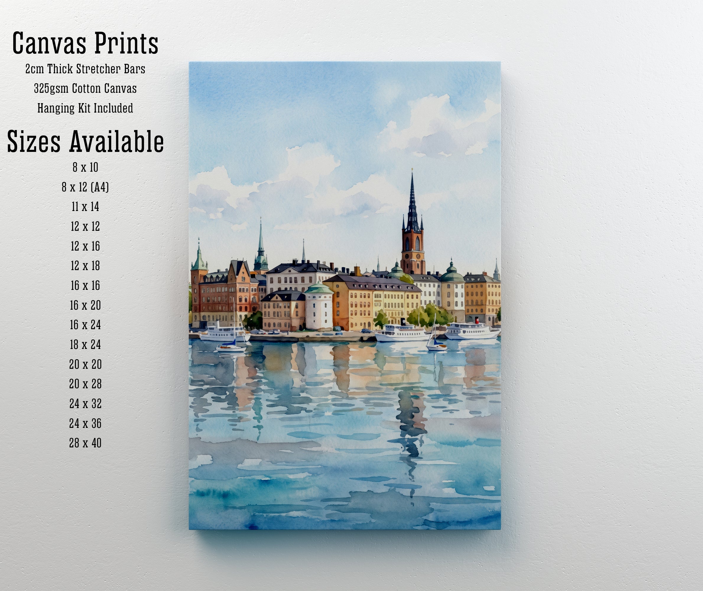 Stockholm Sweden Watercolour
