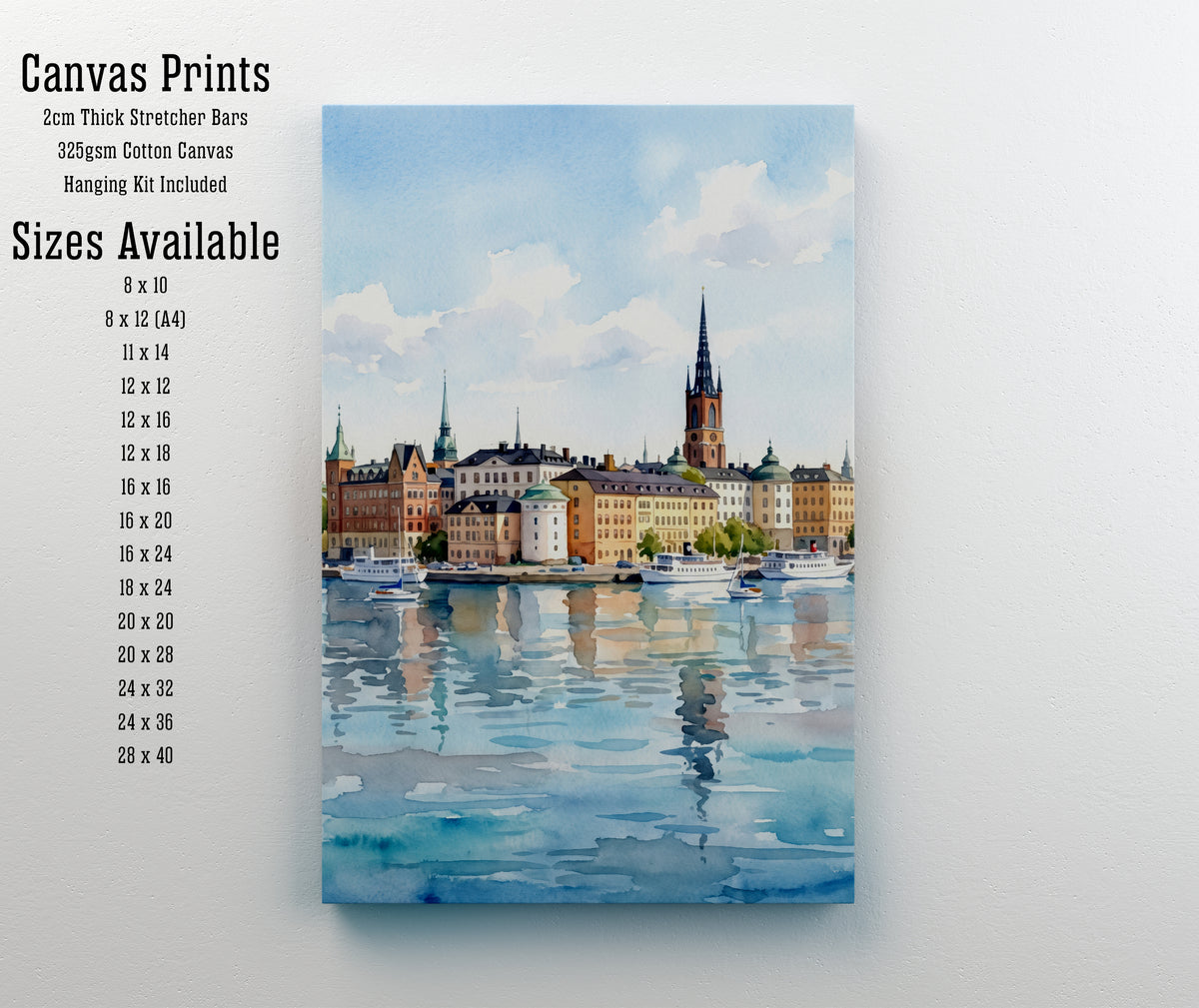 Stockholm Sweden Watercolour