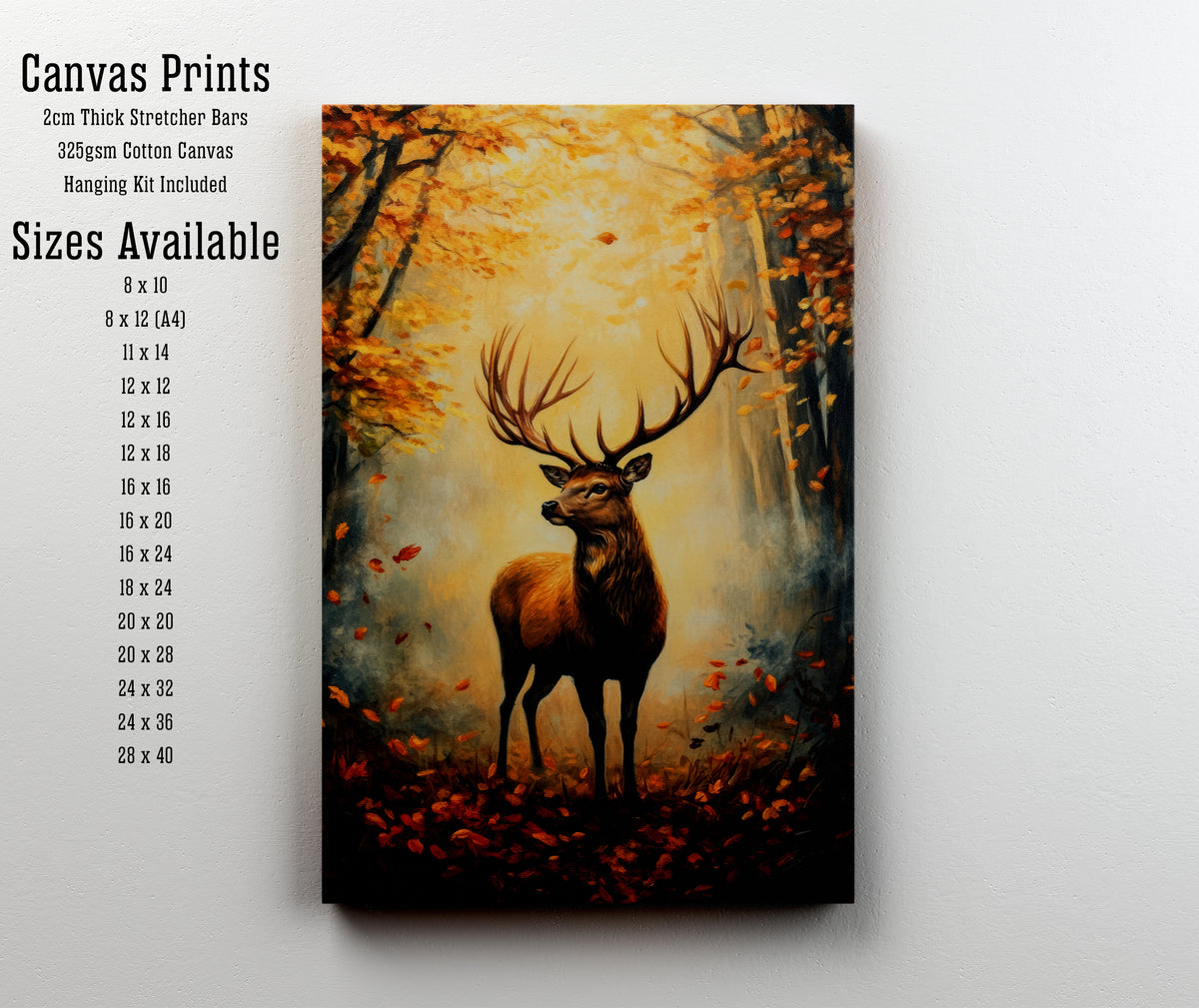 Majestic Stag Autumn Forest Art Print