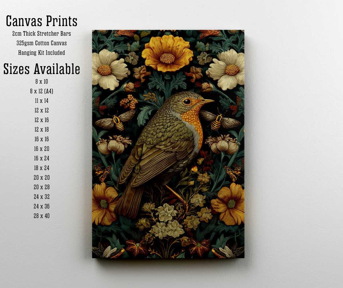 Songbird Floral Art Print
