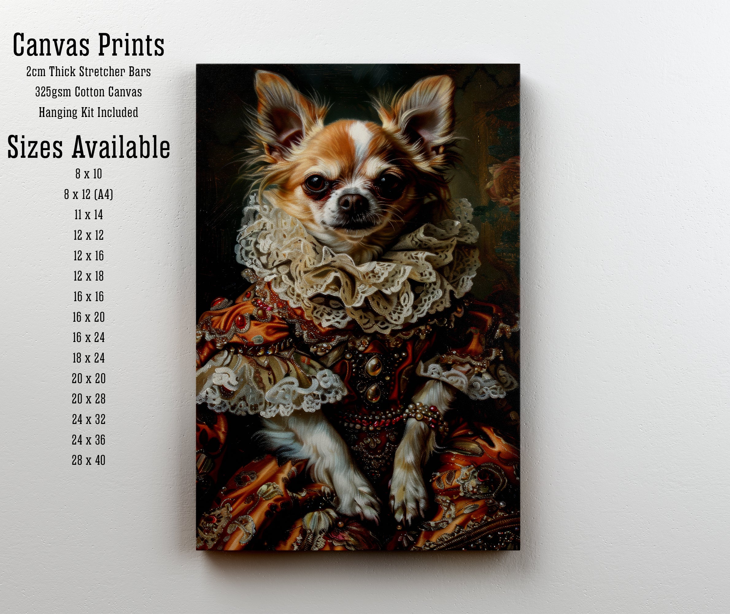 Victorian Chihuahua Portrait Art Print