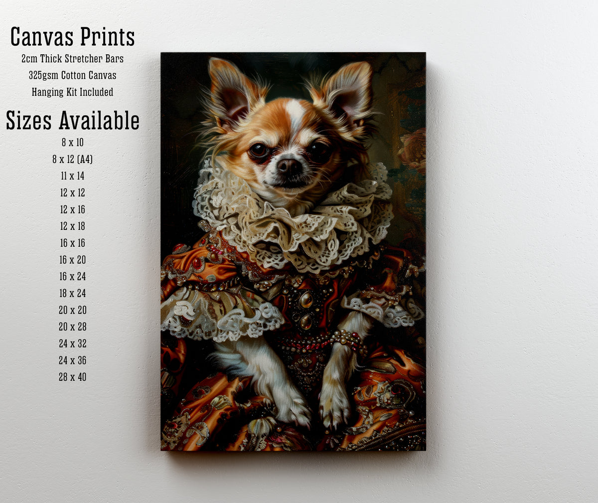 Victorian Chihuahua Portrait Art Print