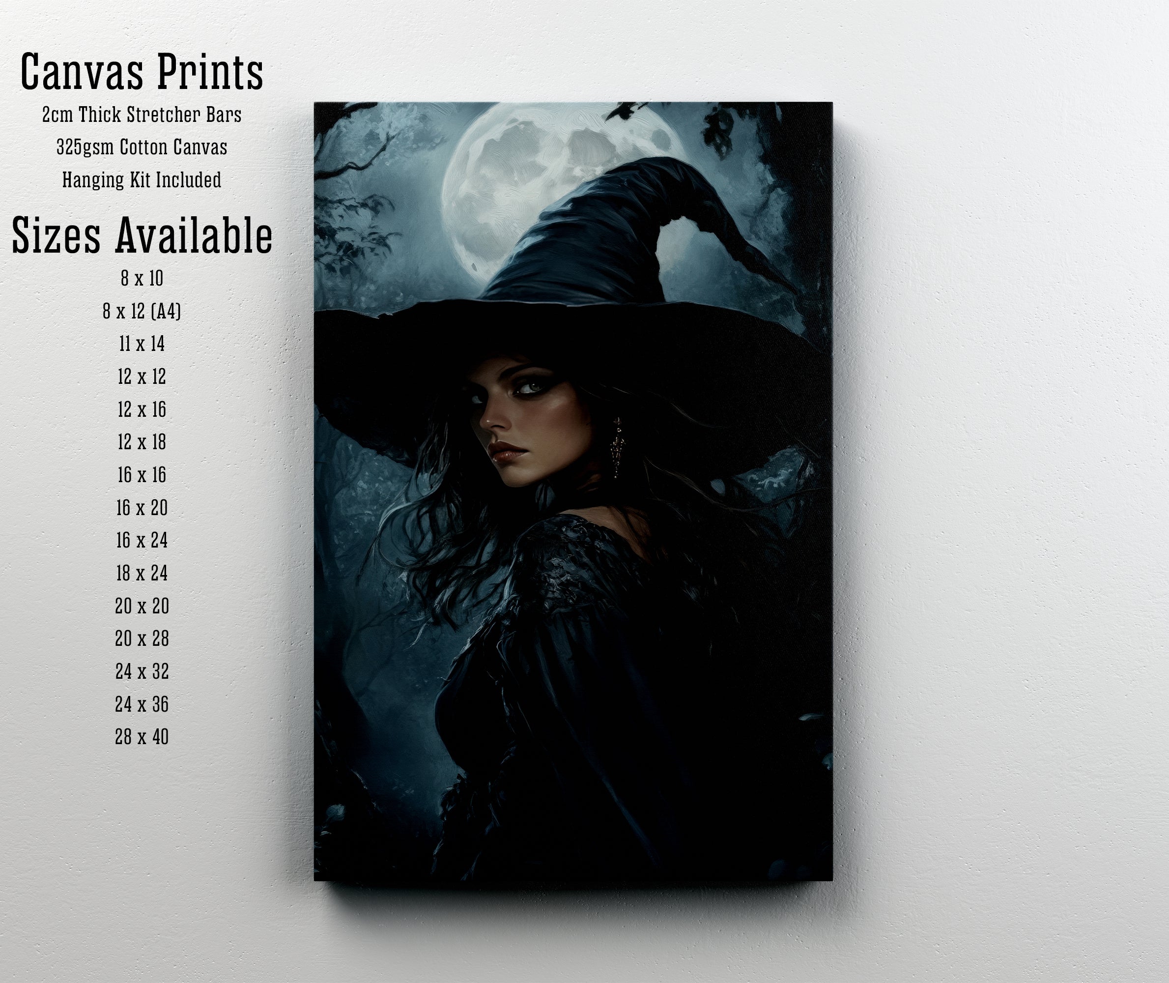 Moonlit Witch Portrait Art Print
