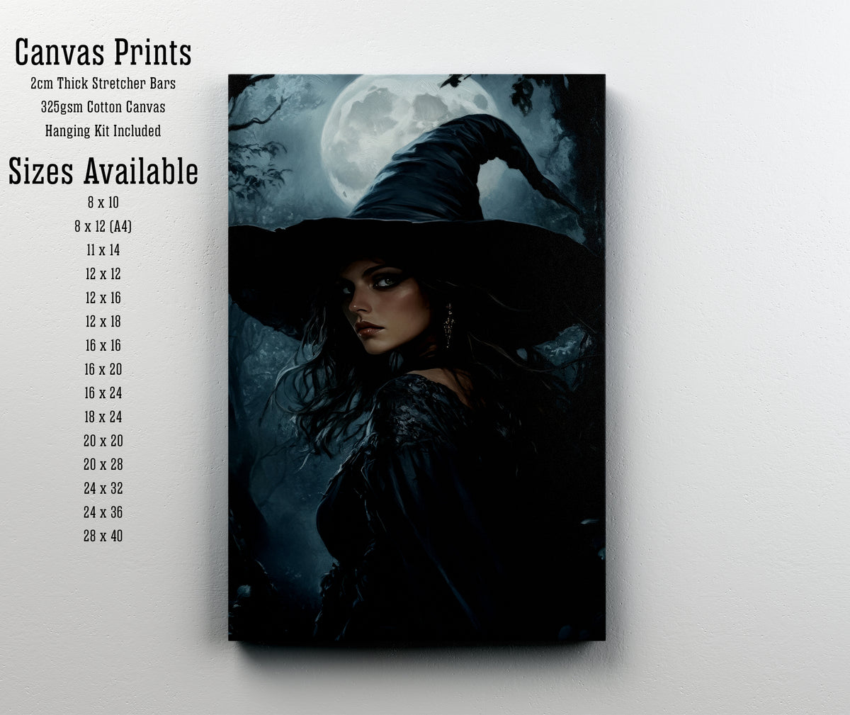 Moonlit Witch Portrait Art Print