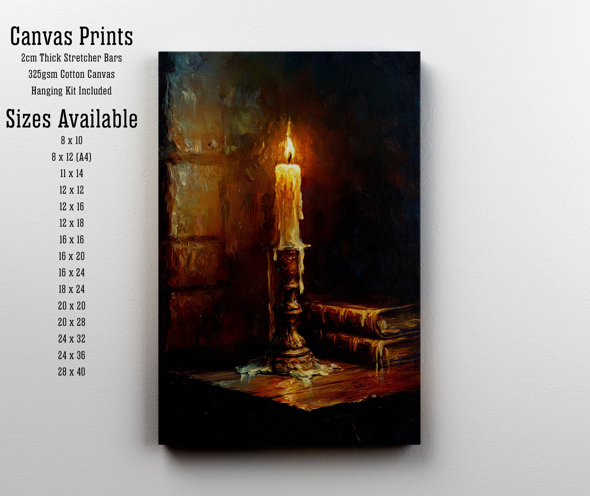 Dark Academia Candle Still Life Art Print