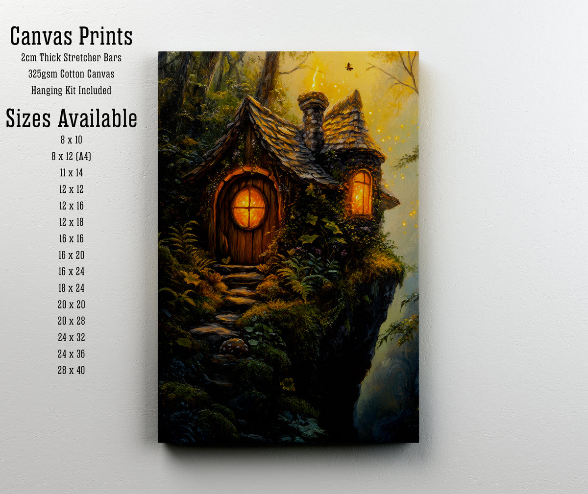 Enchanted Forest Cottage Art Print