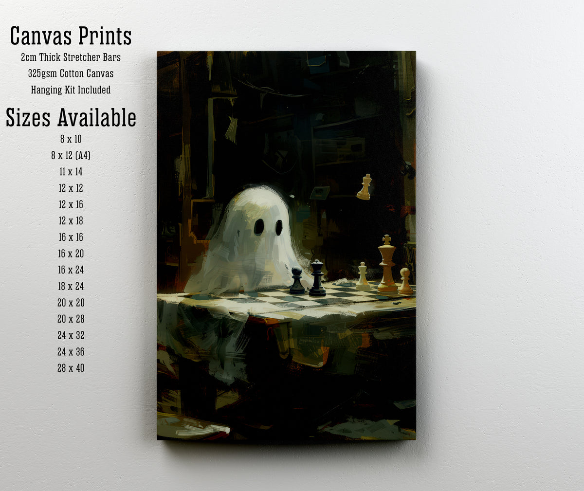 Ghost Chess Surreal Art Print