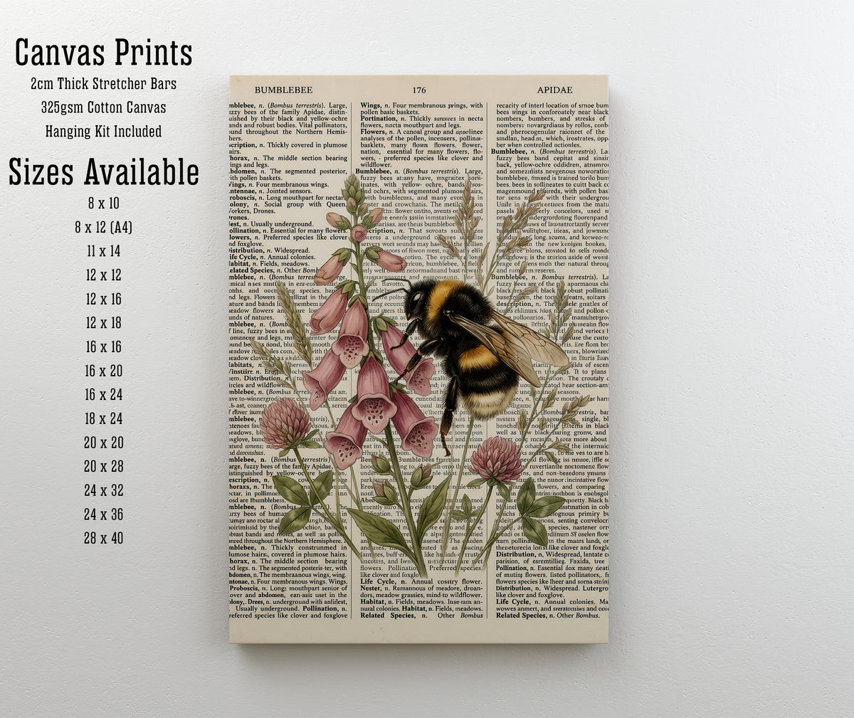 Bumblebee Botanical Art Print