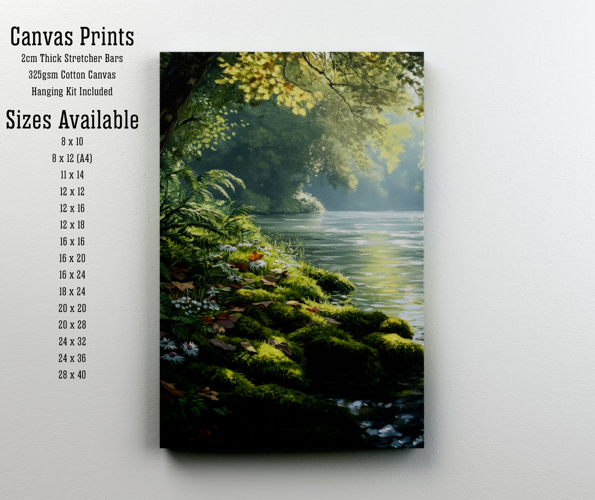Woodland Stream Landscape Art Print