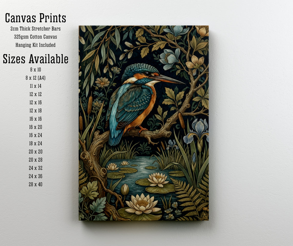 Kingfisher Botanical Art Print