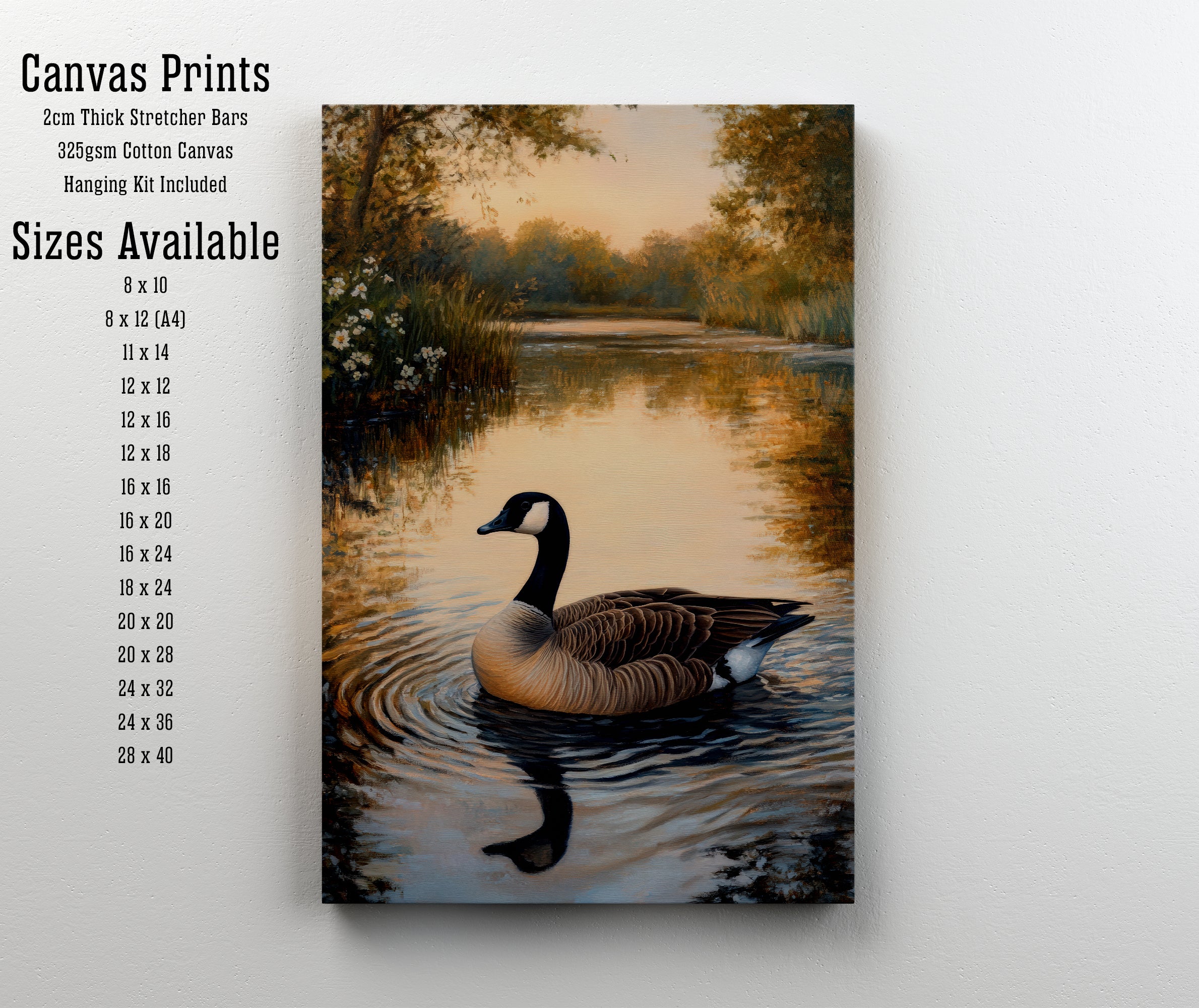 Canada Goose Pond Art Print