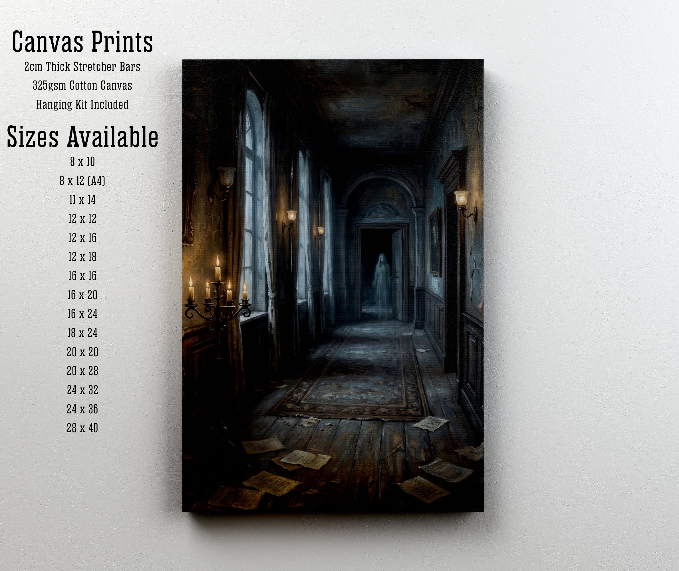 Ghostly Gothic Hallway Art Print