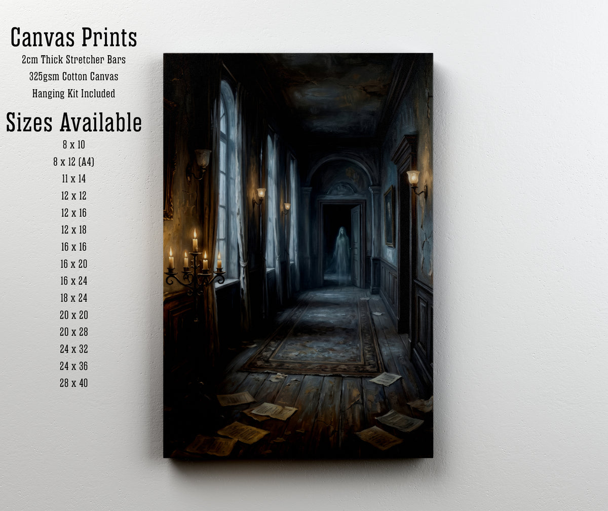 Ghostly Gothic Hallway Art Print