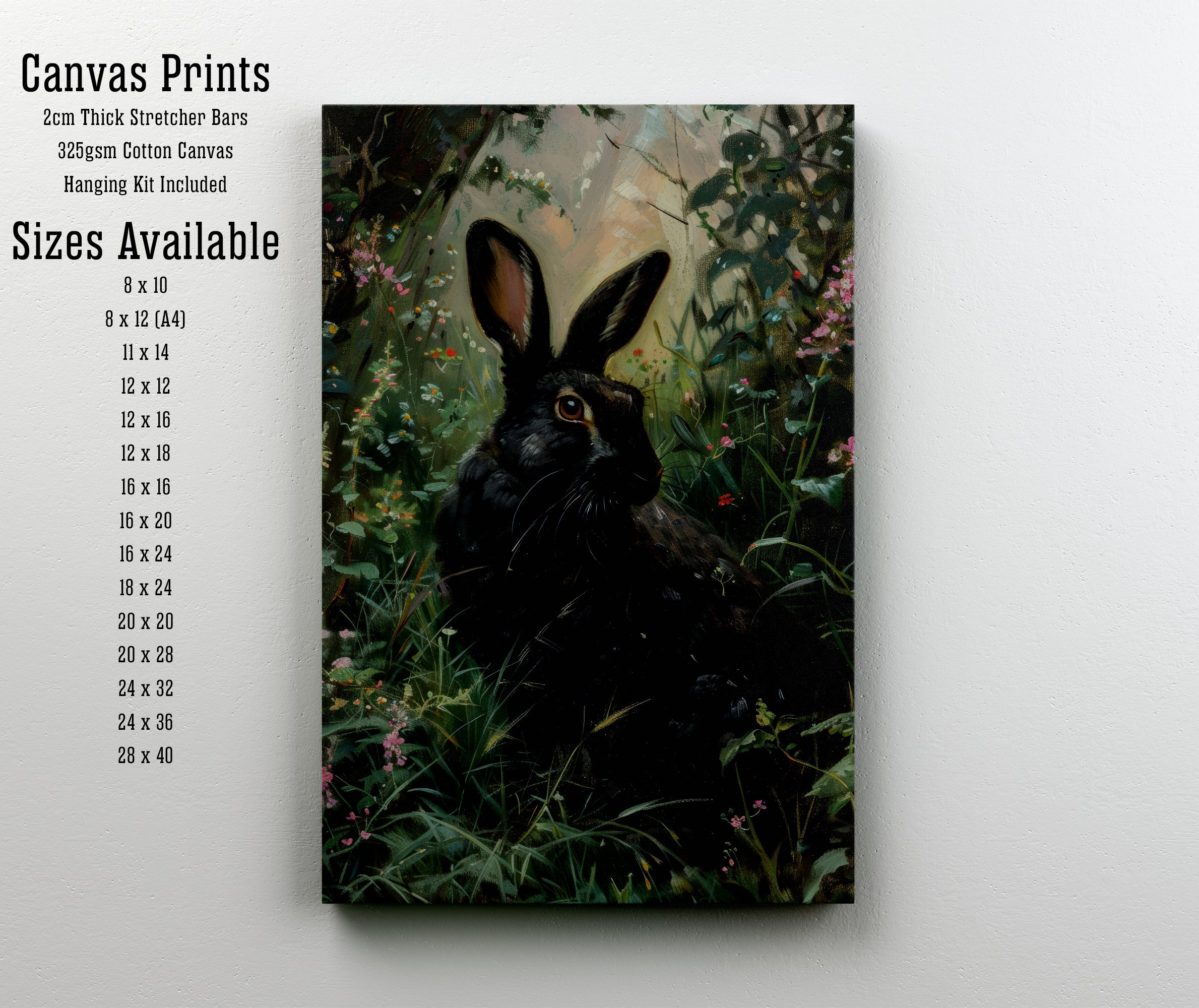 Black Rabbit Meadow Art Print