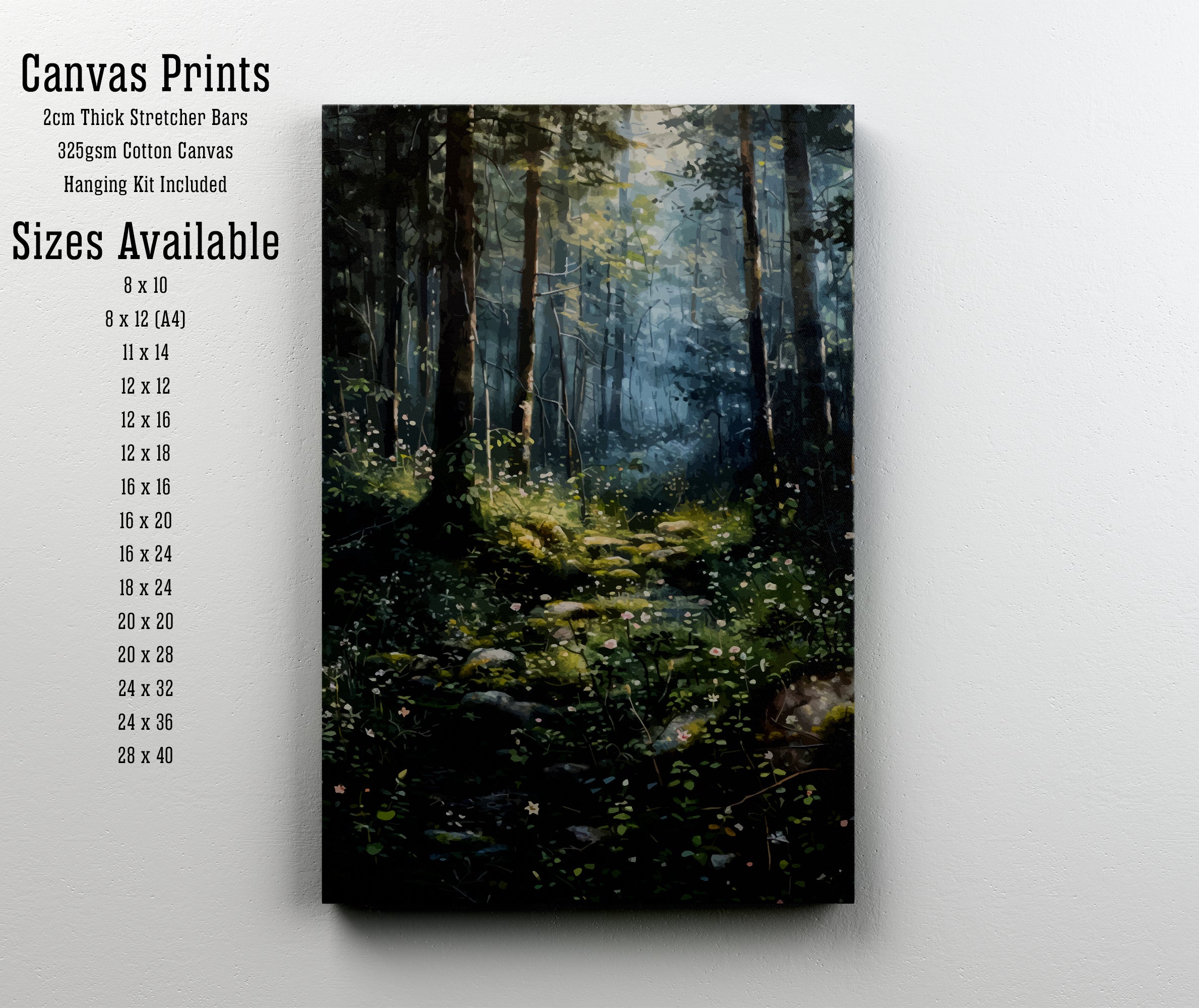 Moody Woodland Forest Art Print
