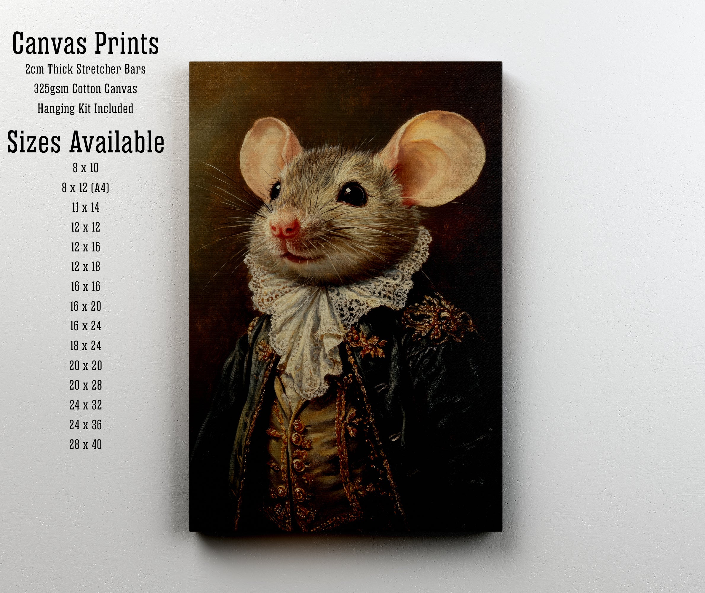Dapper Mouse Dark Academia Art Print