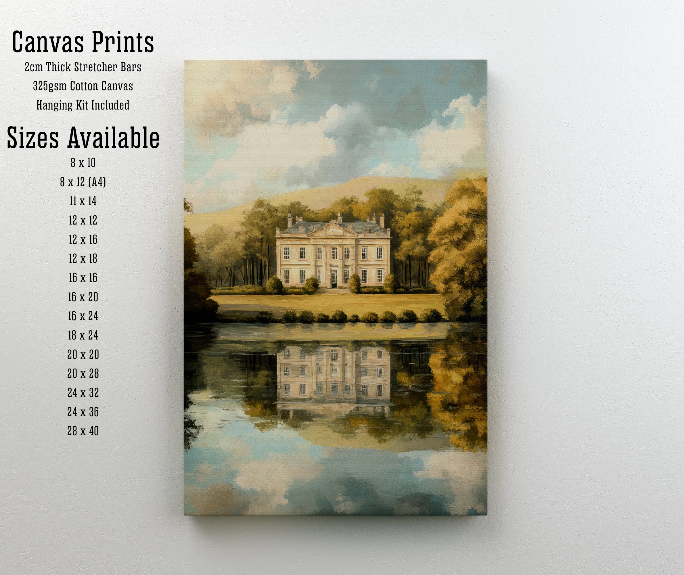 Country Manor Lake Art Print