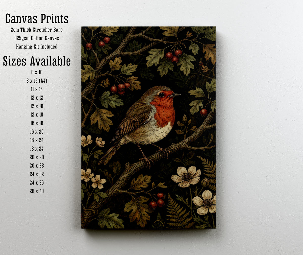 Robin Botanical Art Print