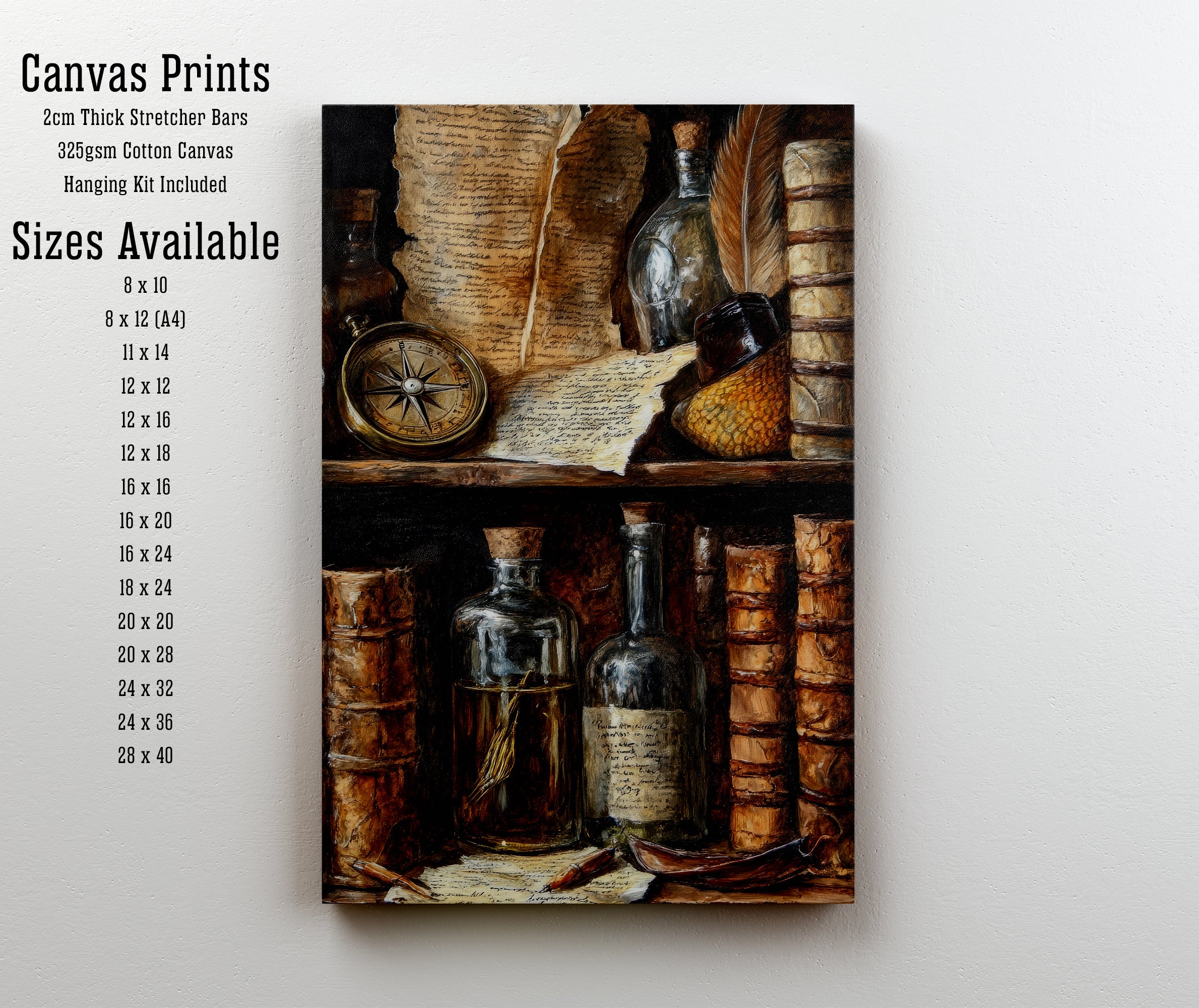 Dark Academia Study Still Life Art Print