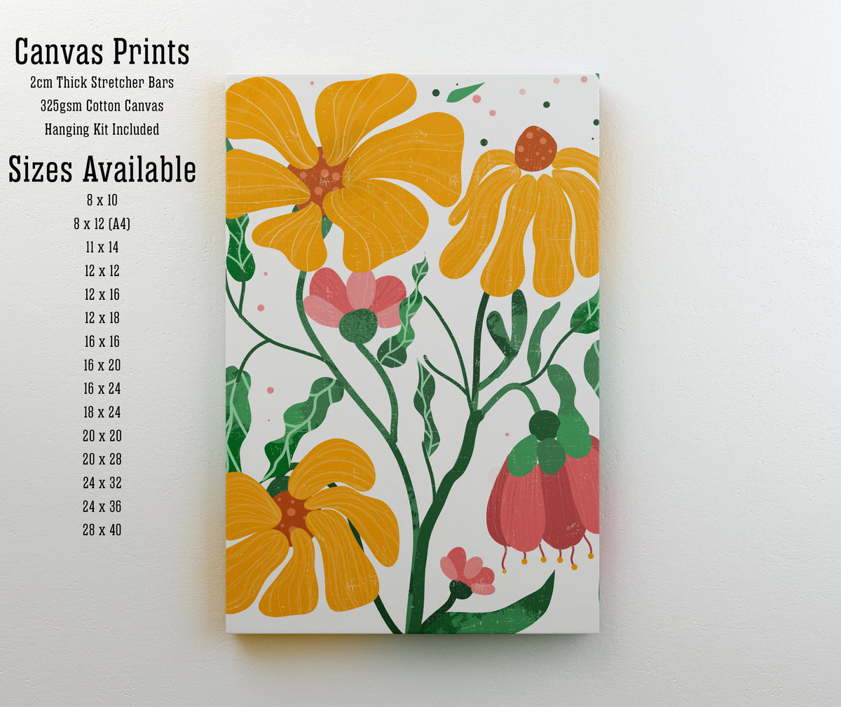 Colourful Wildflower Botanical Art Print
