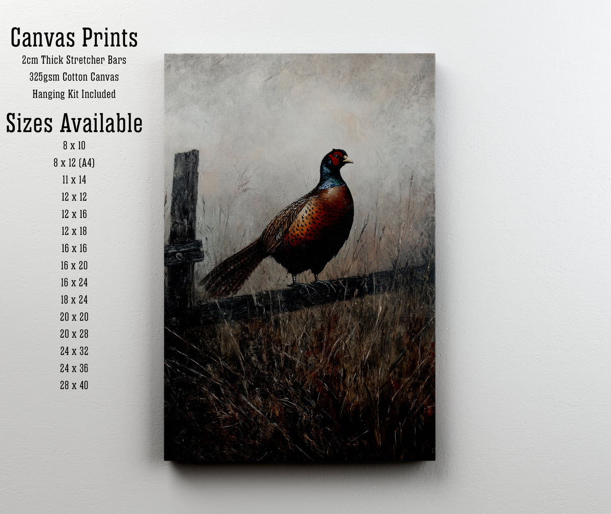 Pheasant Dark Wildlife Art Print