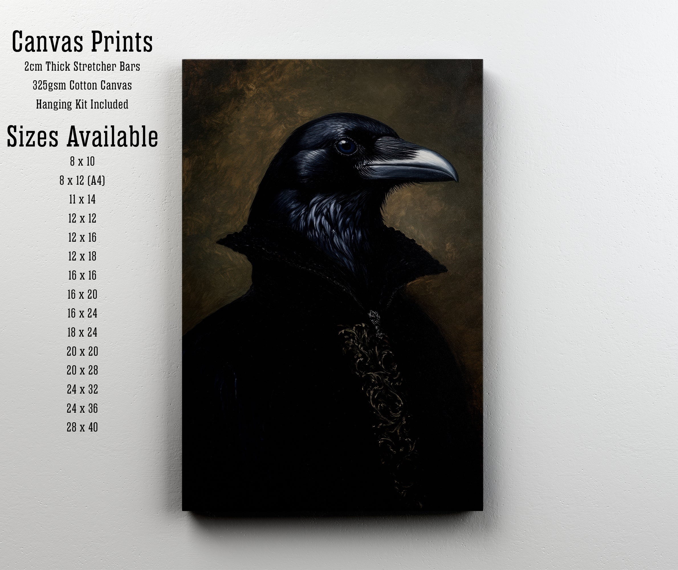 Raven Dark Academia Art Print
