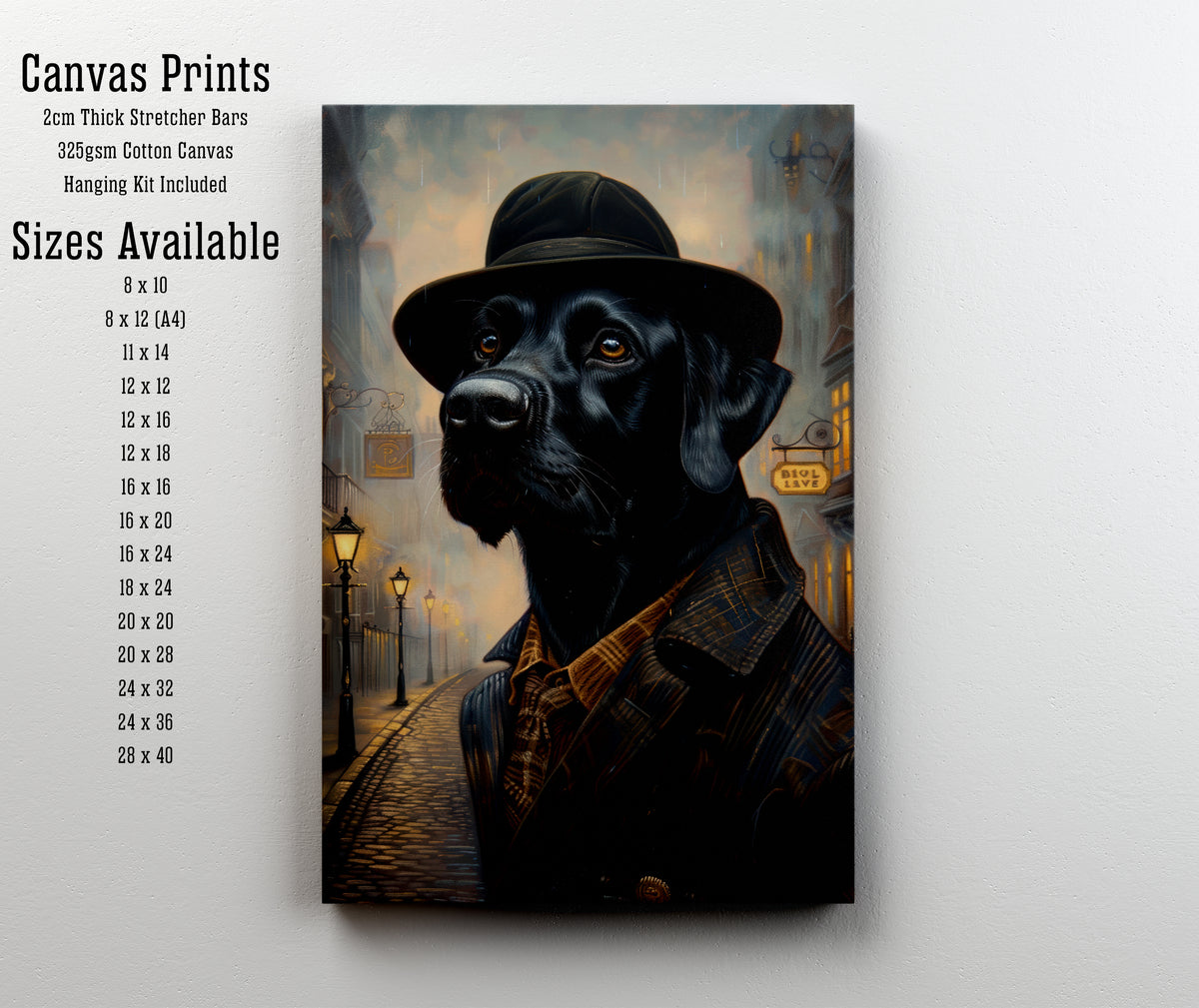 Black Dog Detective Art Print