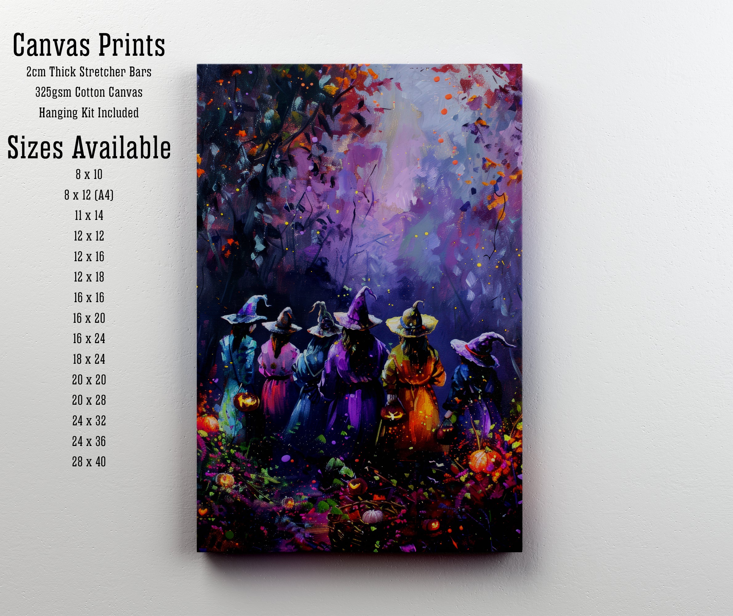 Whimsical Witch Gathering Art Print