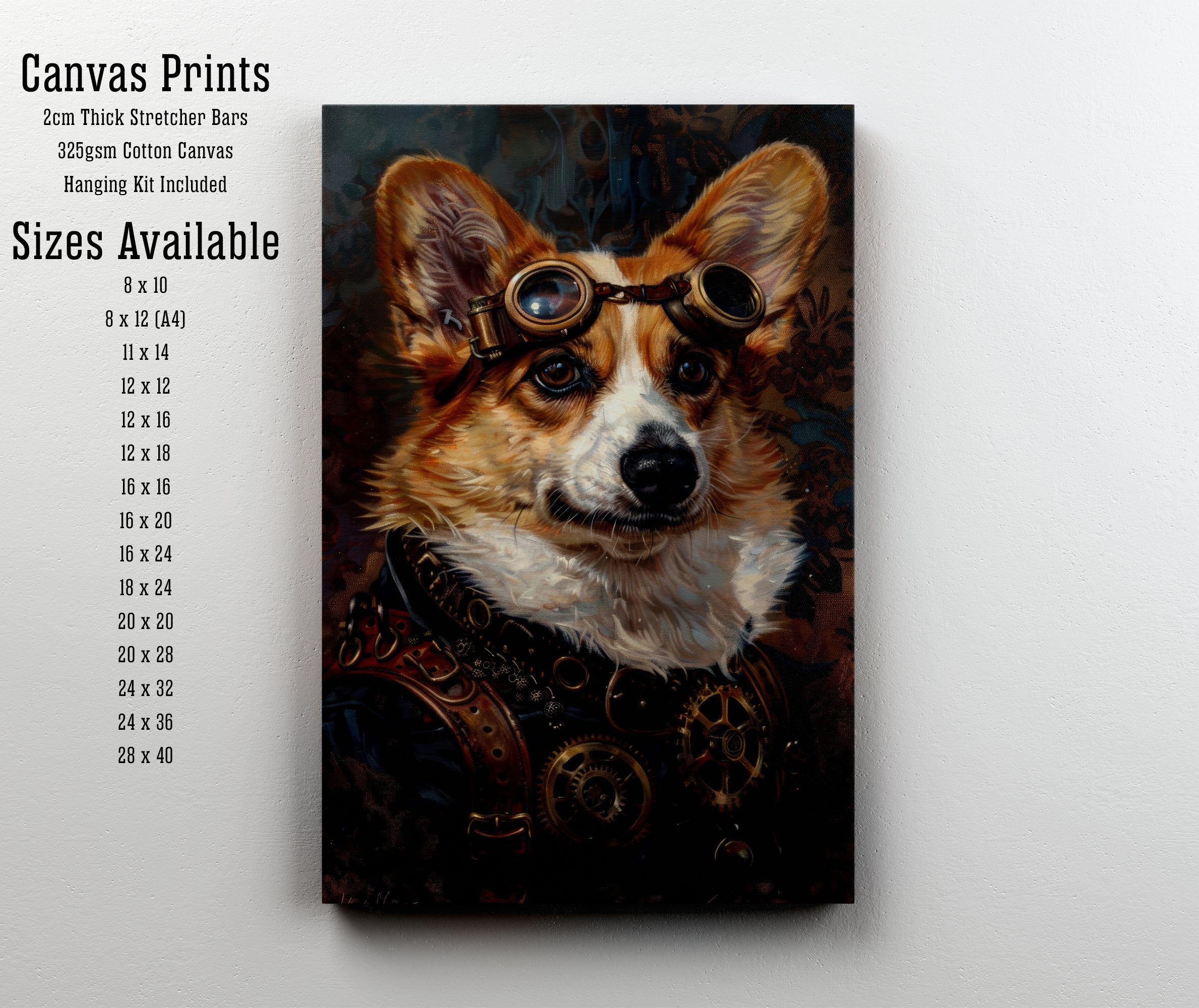 Steampunk Dog Portrait Art Print