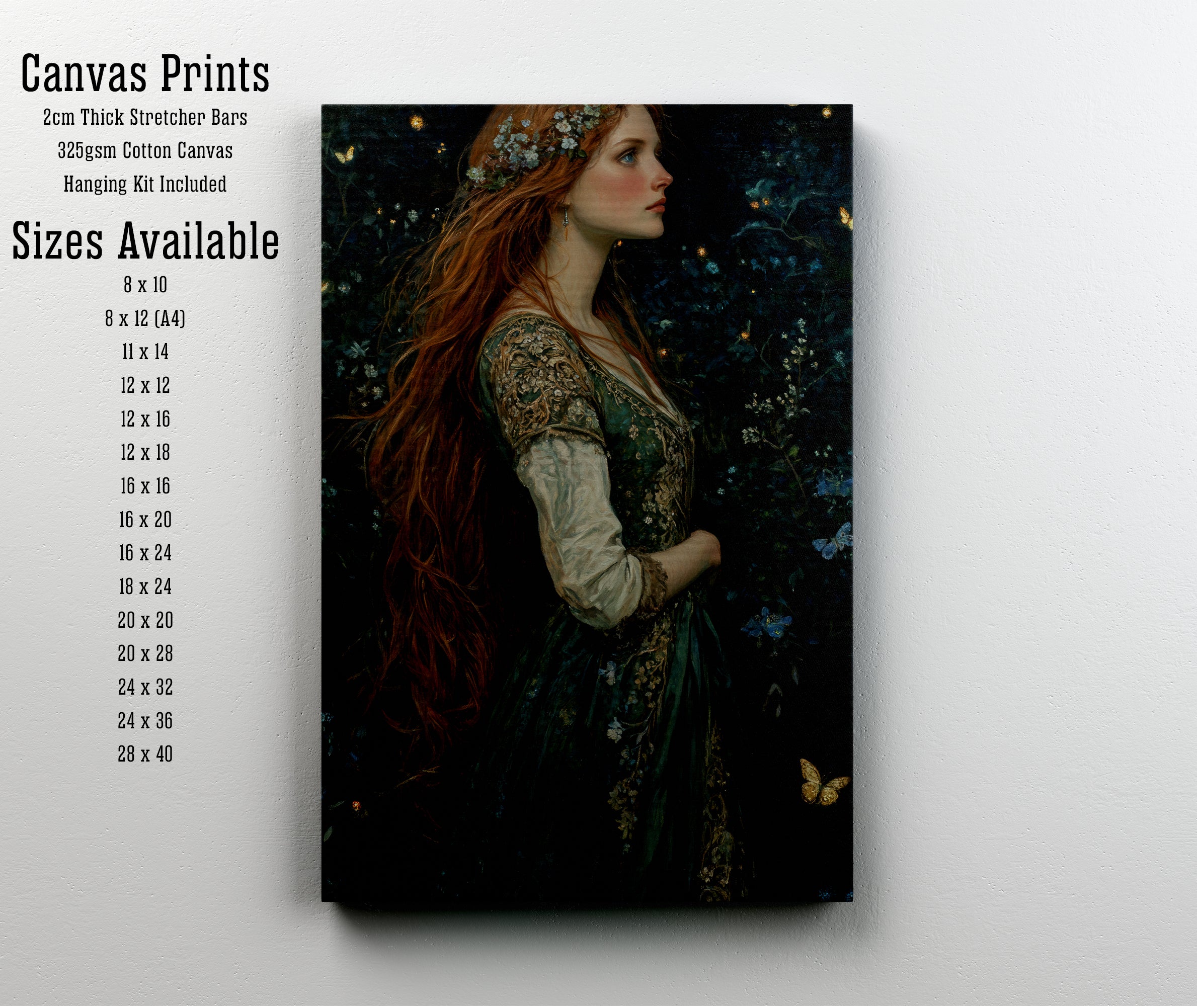 Pre-Raphaelite Enchanted Forest Woman Art Print
