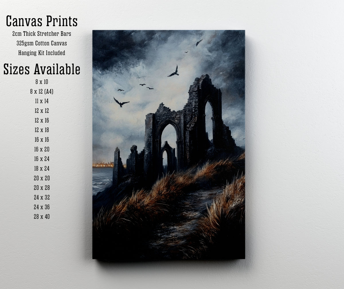 Gothic Coastal Ruins Art Print