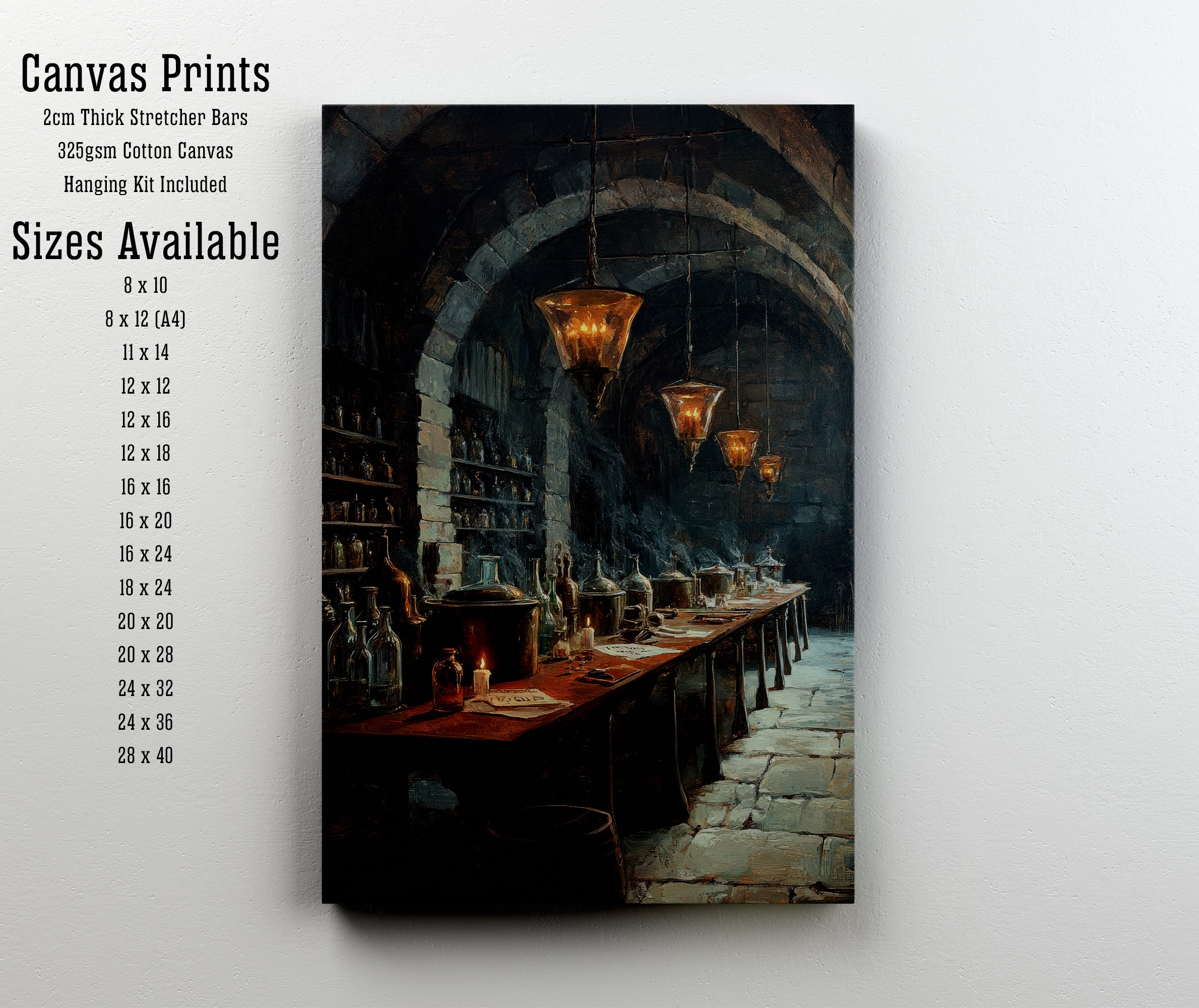 Gothic Apothecary Interior Art Print