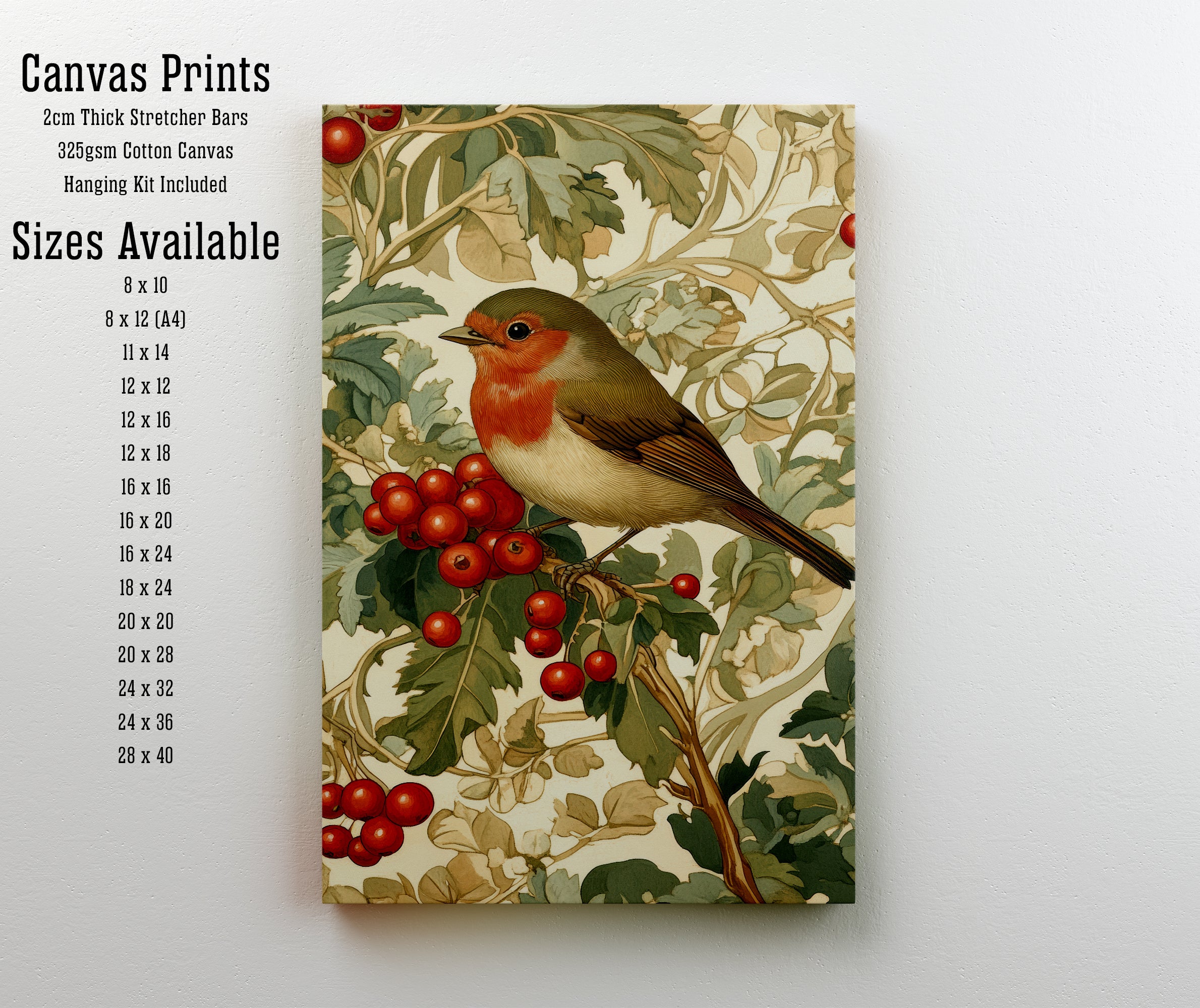 Robin Botanical Art Print