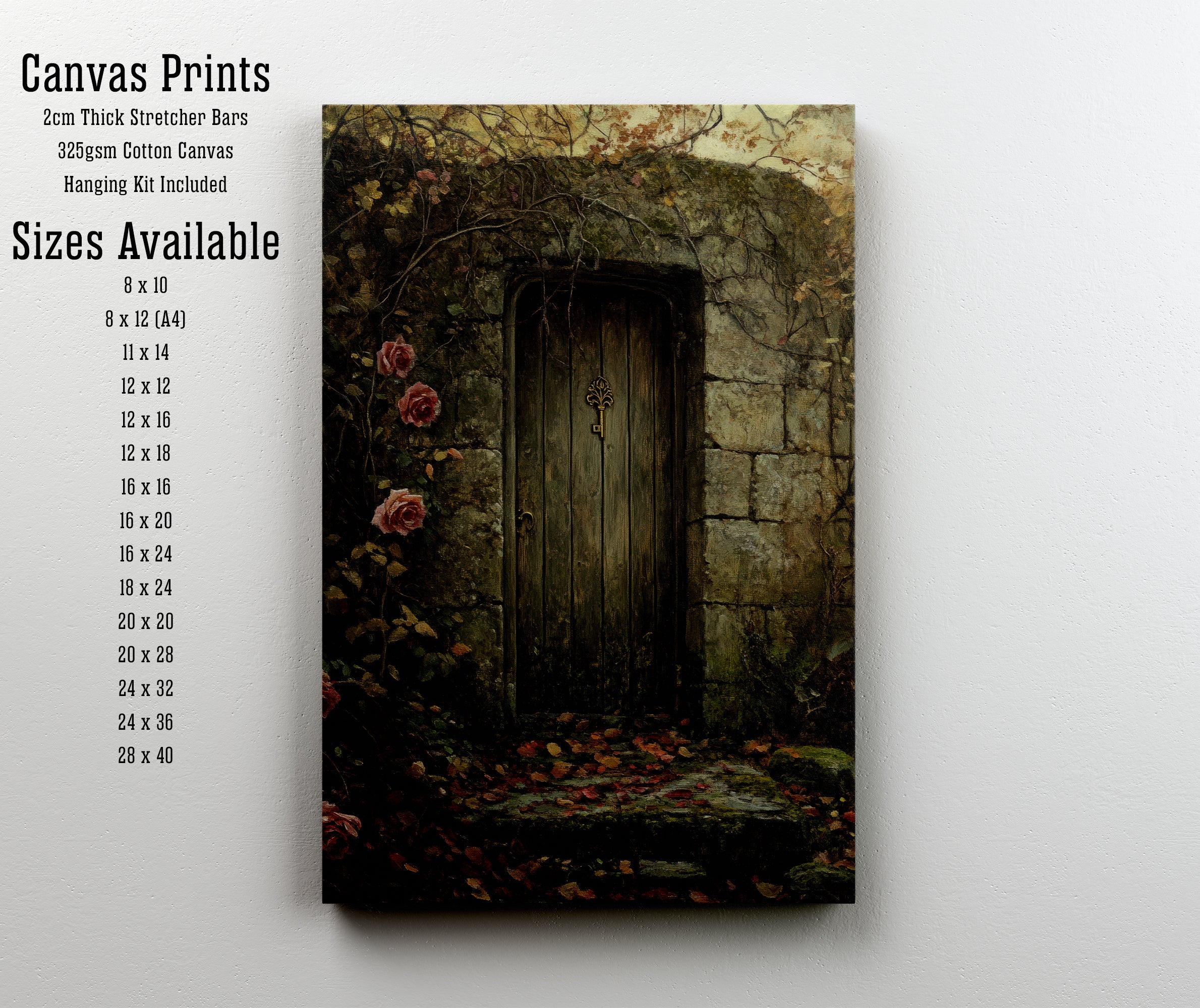 Gothic Woodland Door Art Print