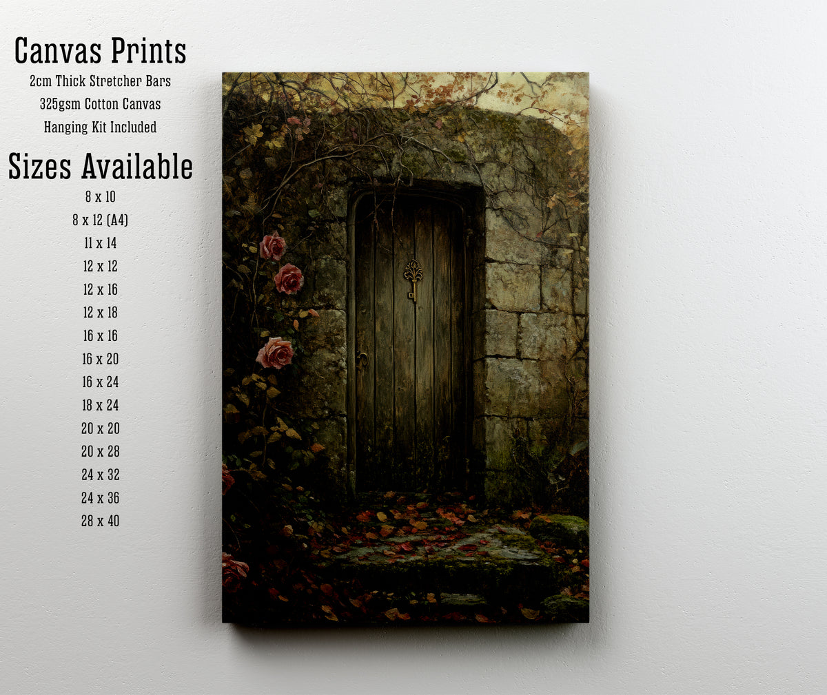 Gothic Woodland Door Art Print