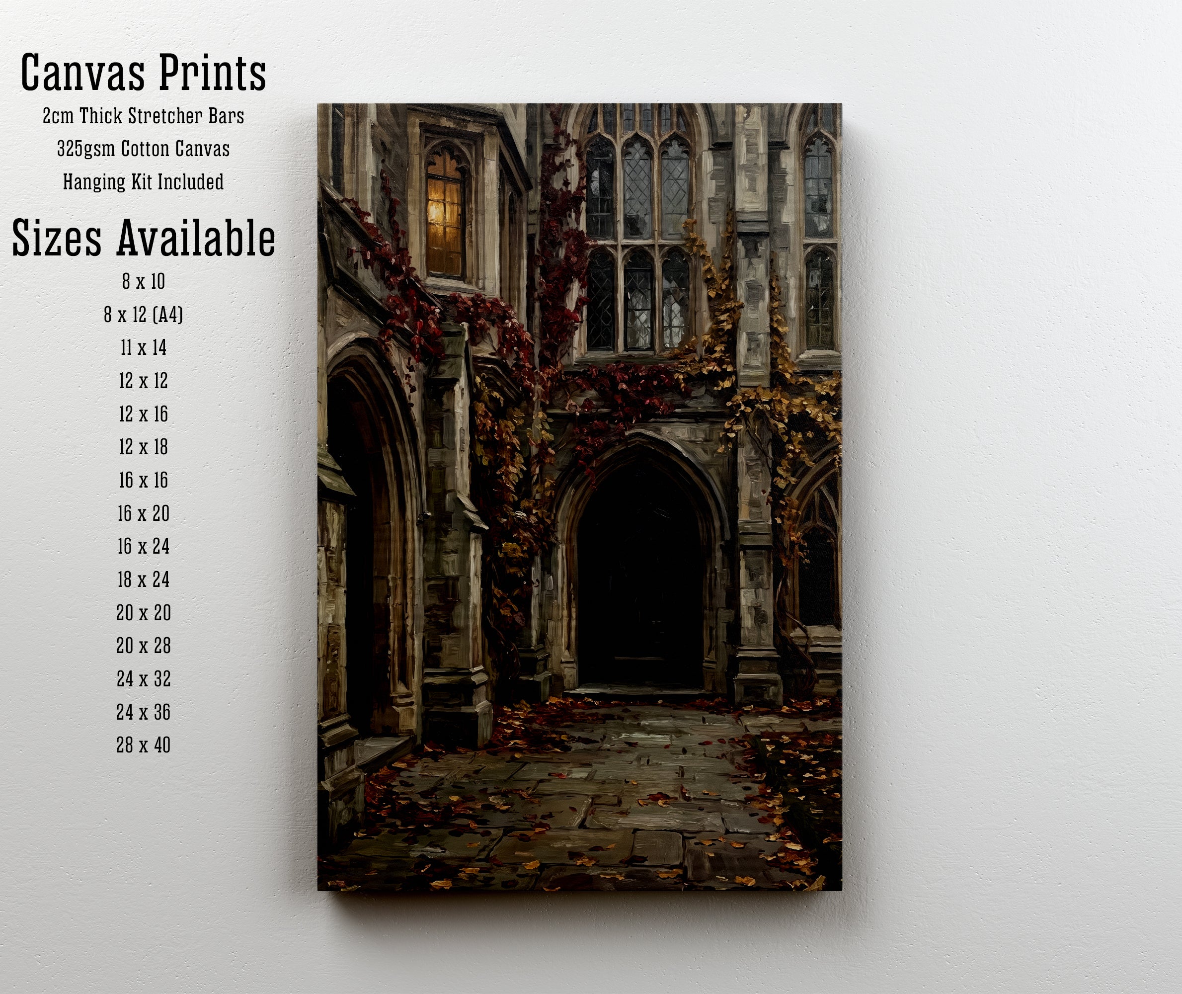 Gothic Church Courtyard Art Print