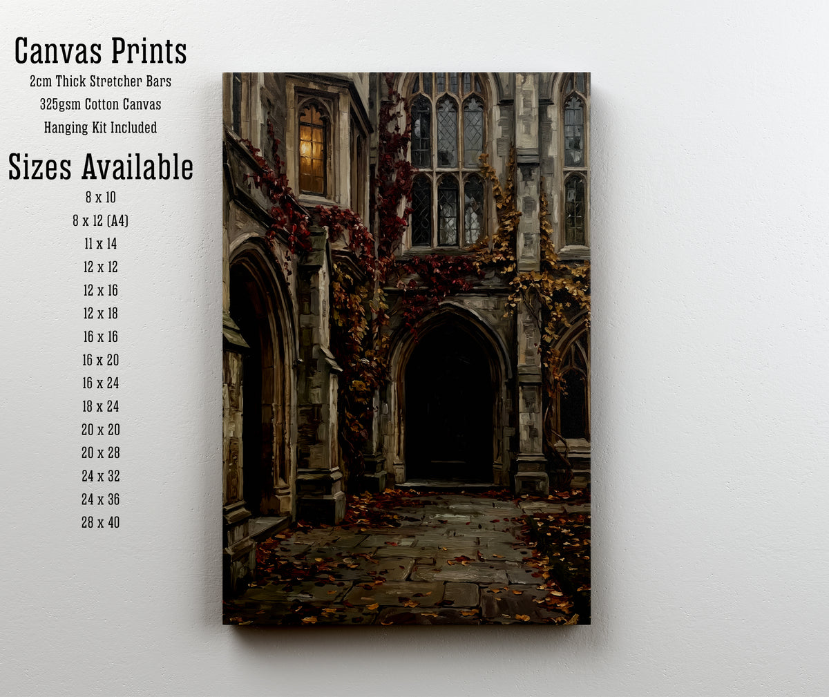 Gothic Church Courtyard Art Print