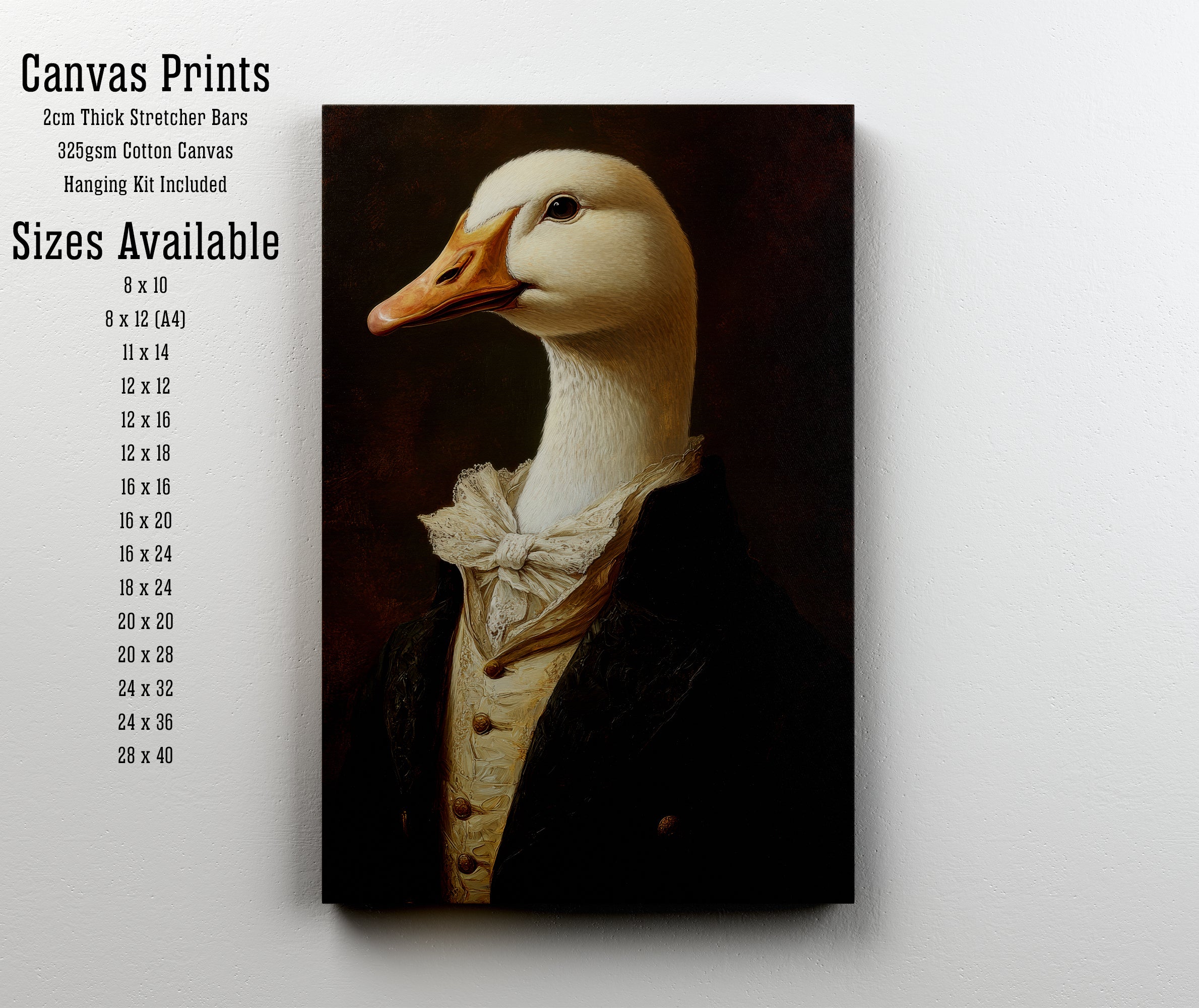 Victorian Goose Portrait Art Print