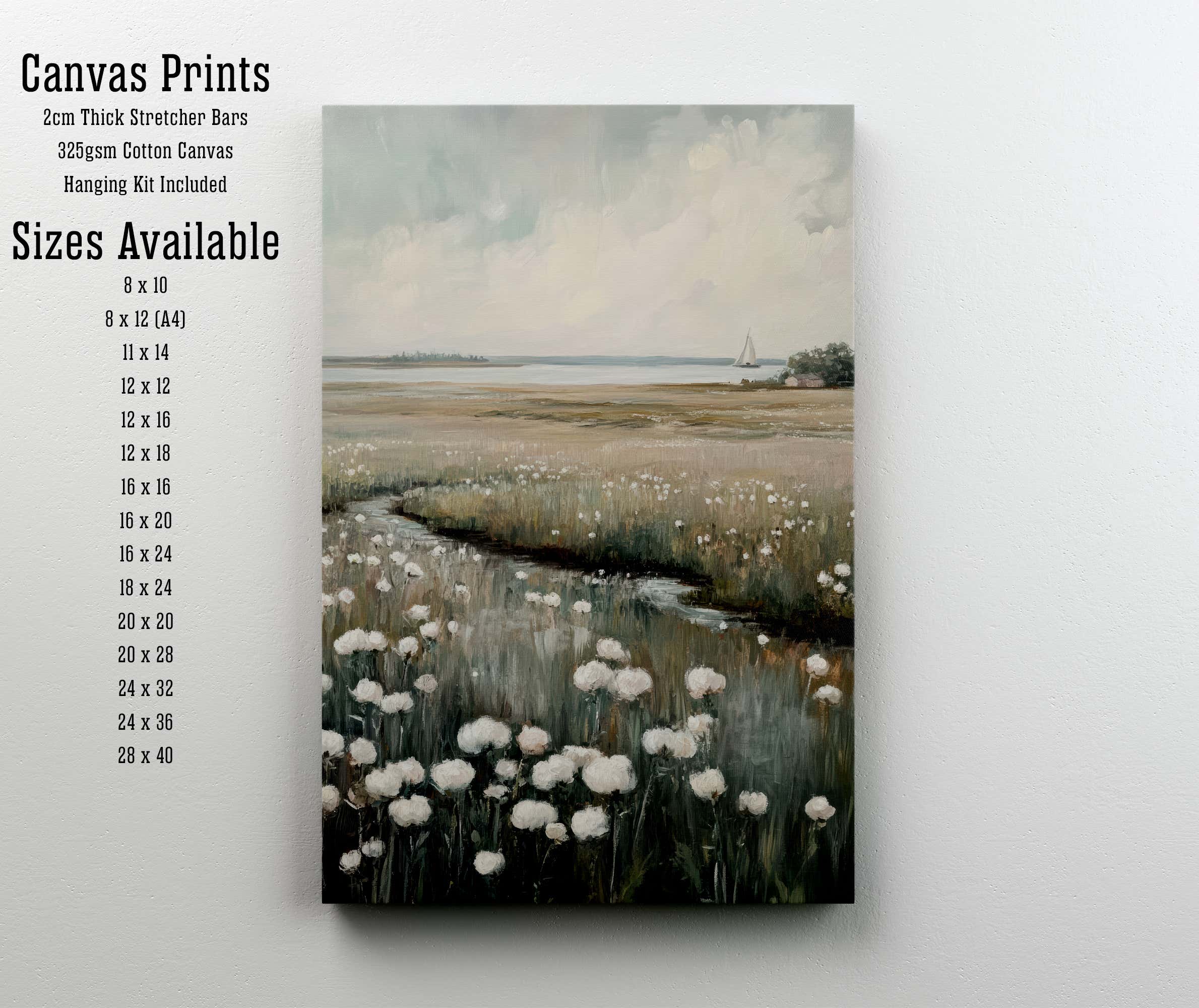 Coastal Marsh Wildflower Art Print