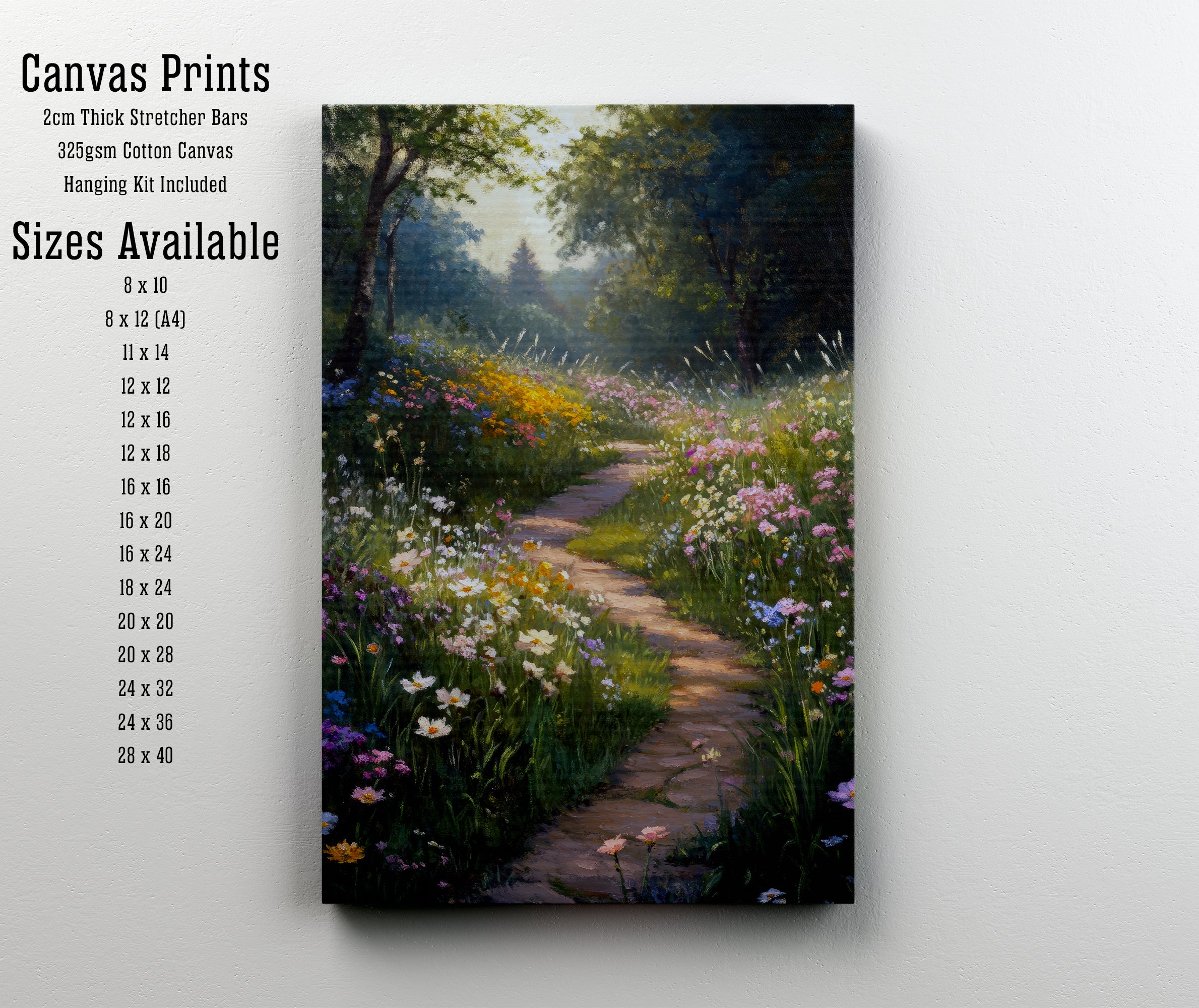 Wildflower Garden Path Art Print