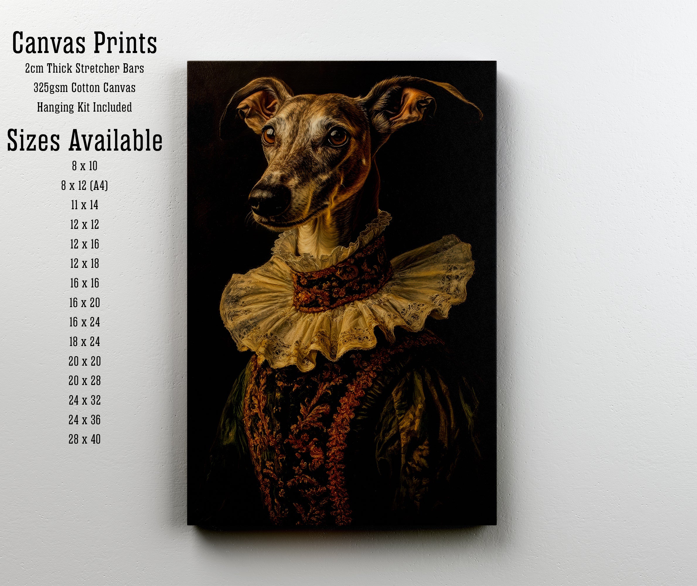 Victorian Greyhound Portrait Art Print