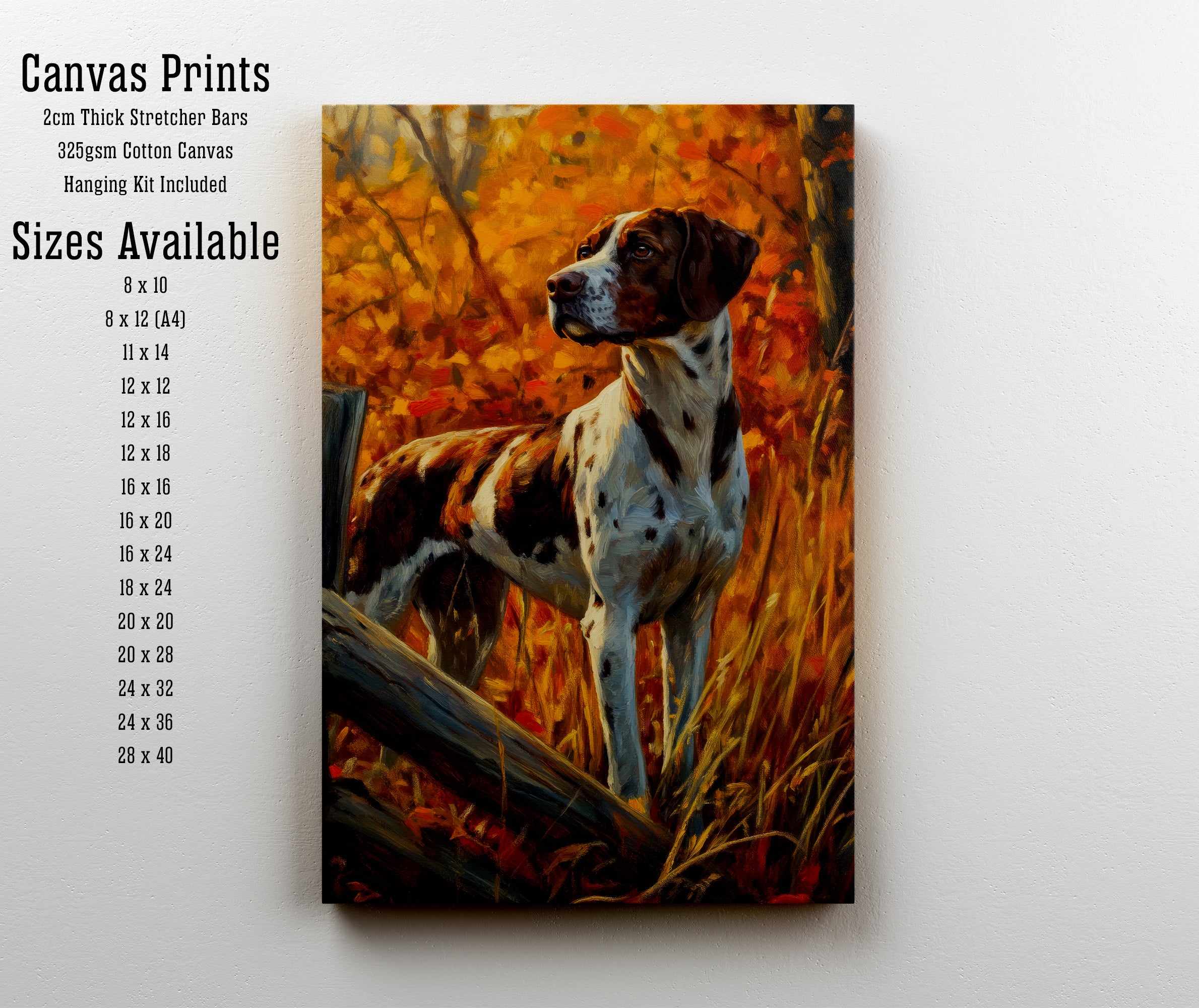 Autumn Hunting Dog Art Print