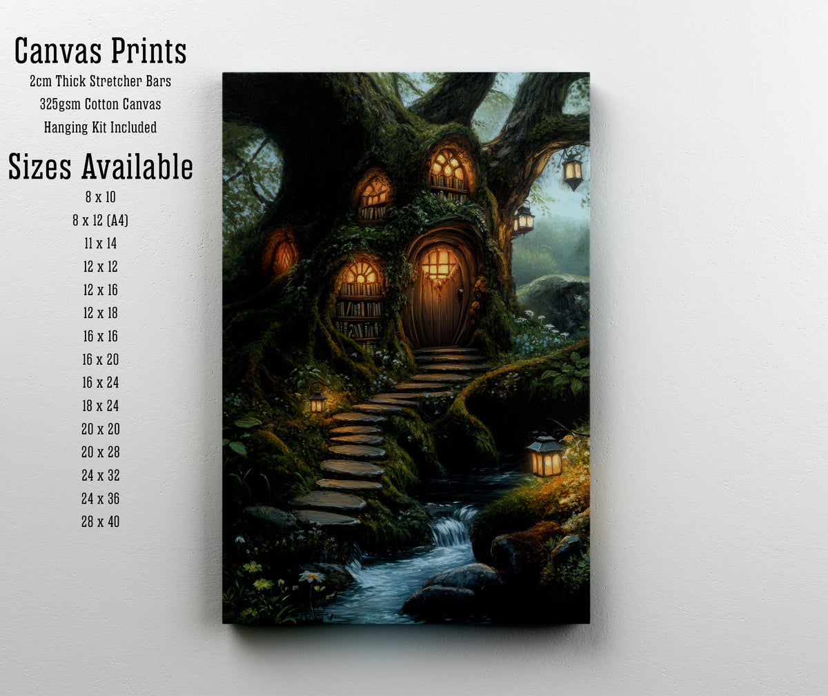 Enchanted Treehouse Woodland Art Print